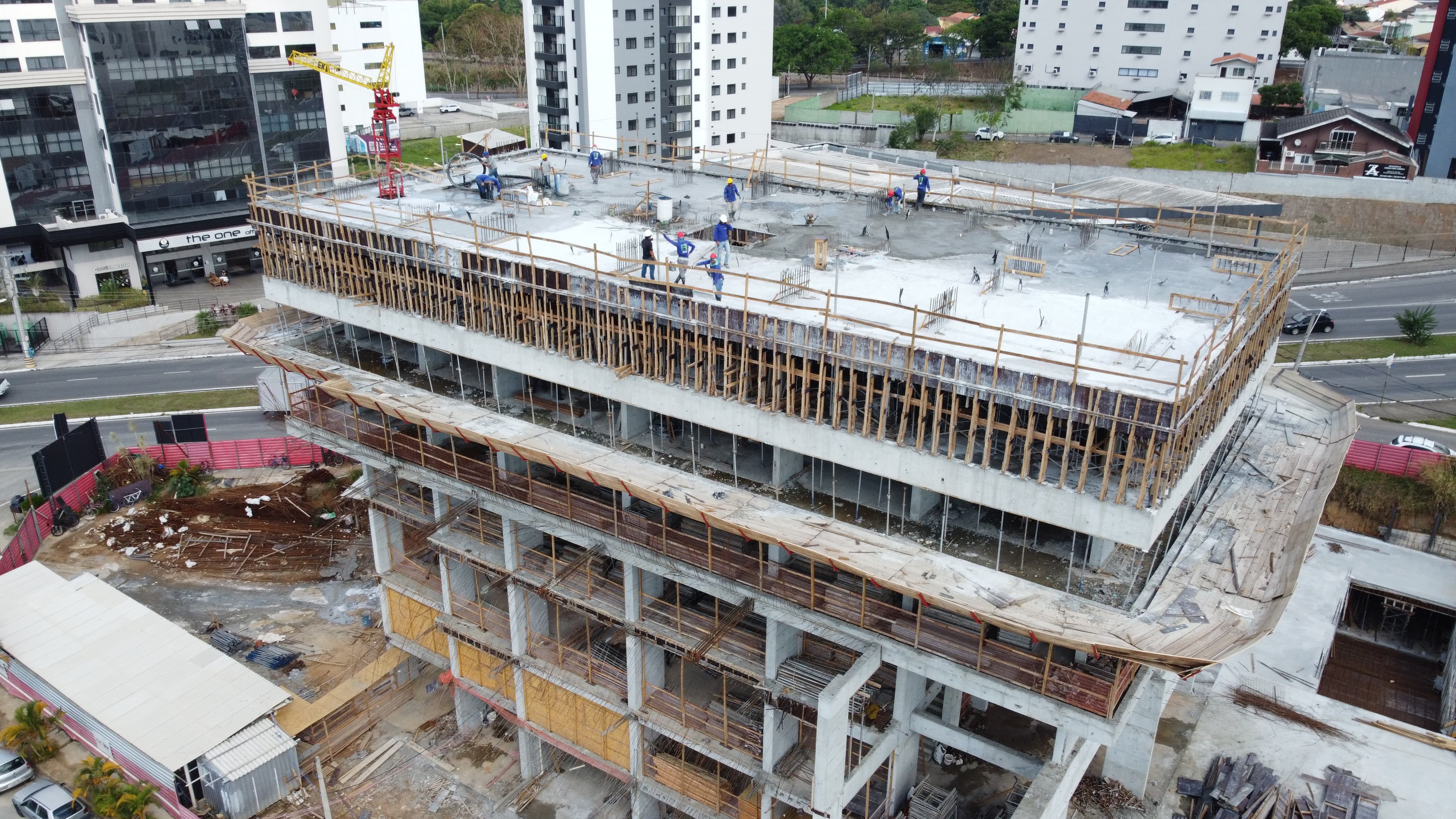 Visão aérea ilustrando o serviço de Monitoramento de Obras